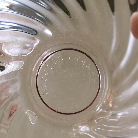 Arcoroc France Blush Pink Tinted Glass Plate Teacup Saucer - Bundle lot of Three - Picture 12 of 14